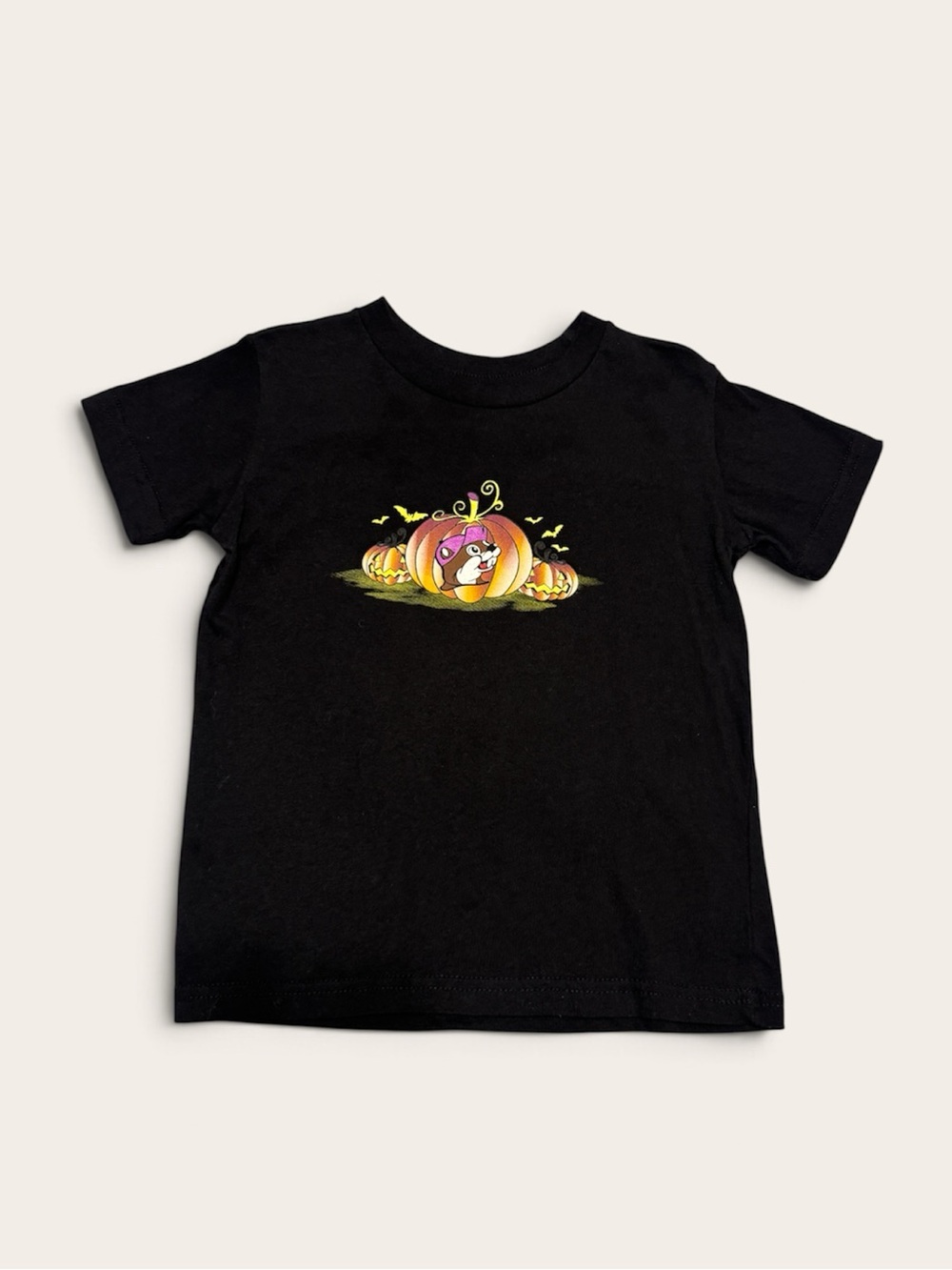 Kids Black Halloween Pumpkin Graphic Tee size 4T